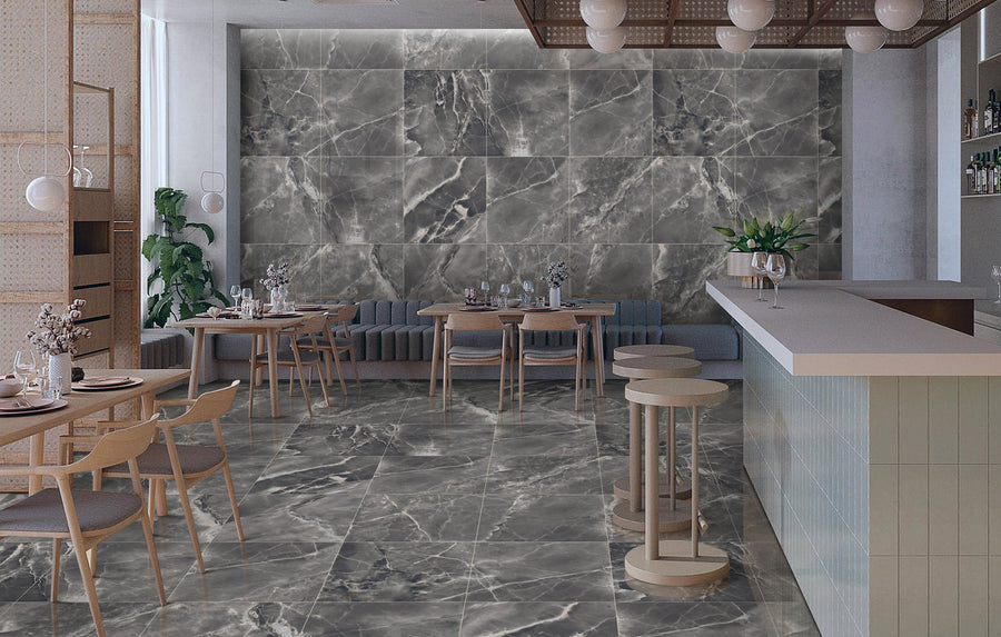 Onyx Grey 24x48 Polished Porcelain Tile