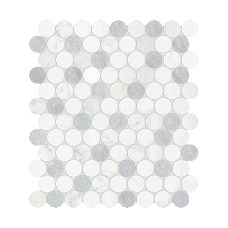 Utopio Pennyround Polar - Marble Mosaic