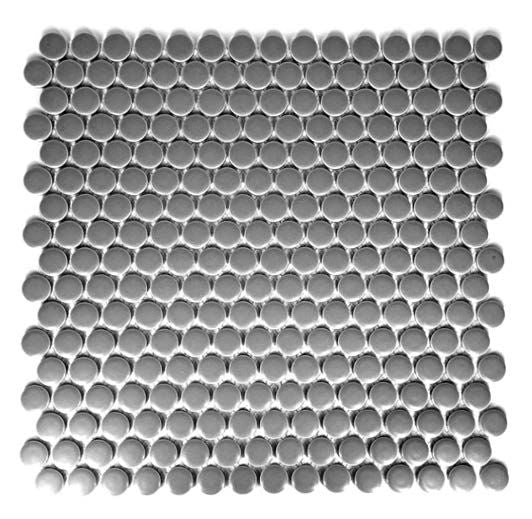 MH Penny Dark Grey Penny Porcelain Penny Mosaic