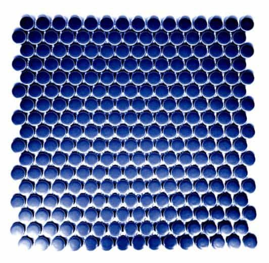 MH Penny Dark Blue Penny Porcelain Penny Mosaic