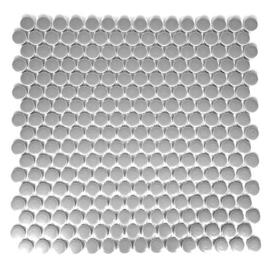 MH Penny Grey Penny Porcelain Penny Mosaic