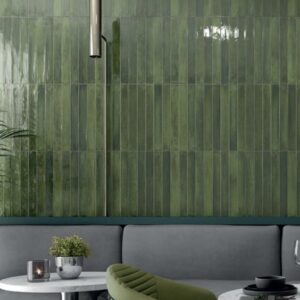 Sarana Cerdena Bianco Porcelain Wall Tile 5x40cm - Sarana Tile