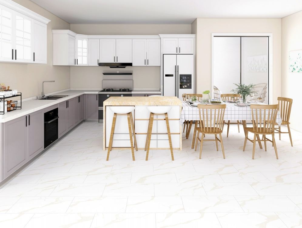NAF Aqua Tile 7mm Vinyl Tile Flooring - Selenite
