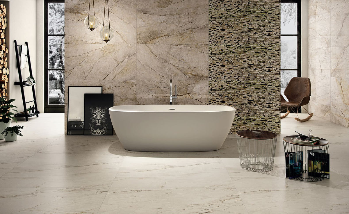 Olympia The Room Cremo Delicato 24x48 Polished Porcelain Tile