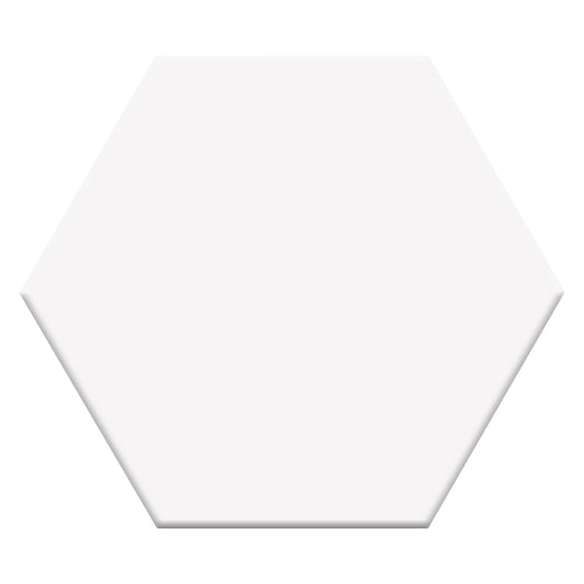White Hexagon 8”