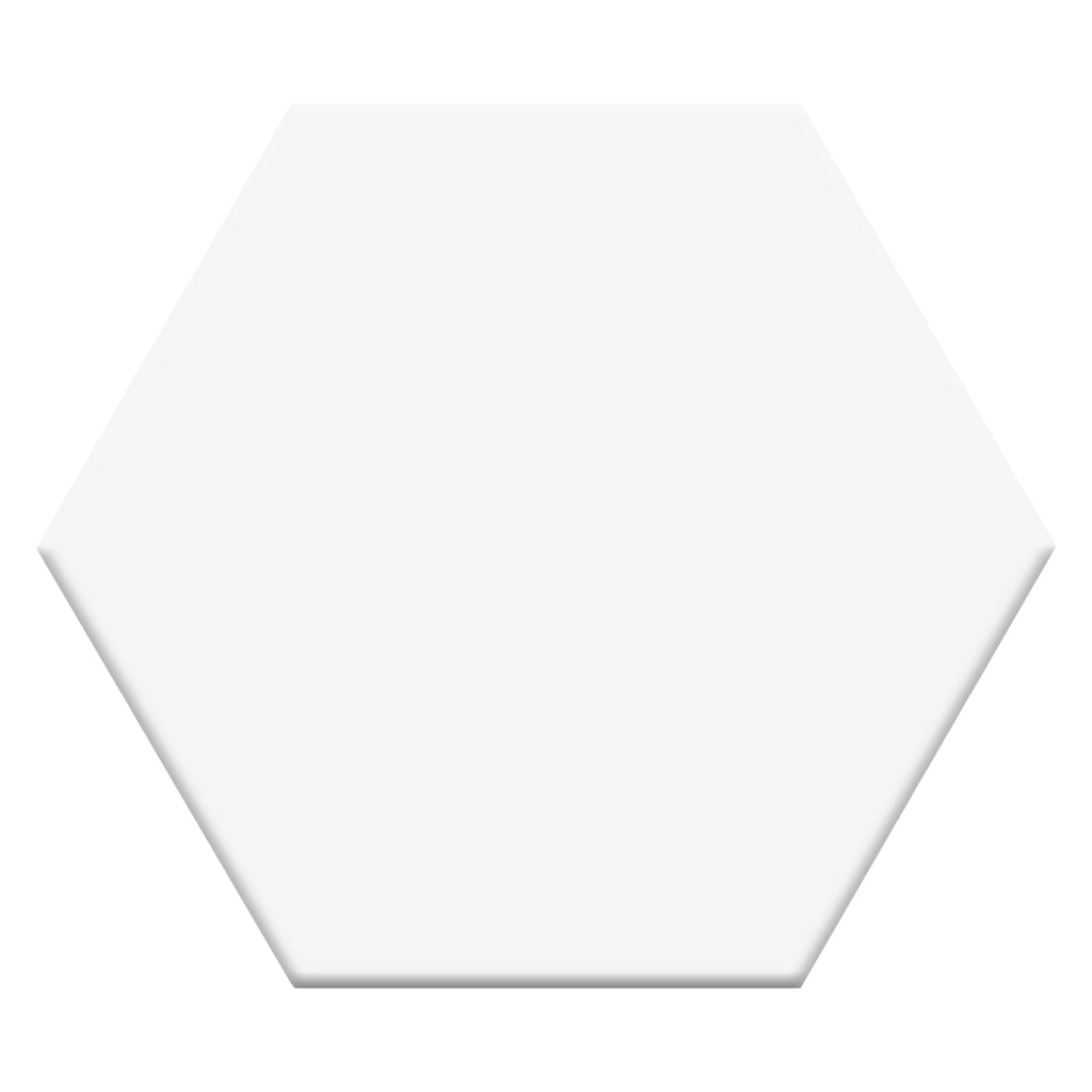 White Hexagon 8”