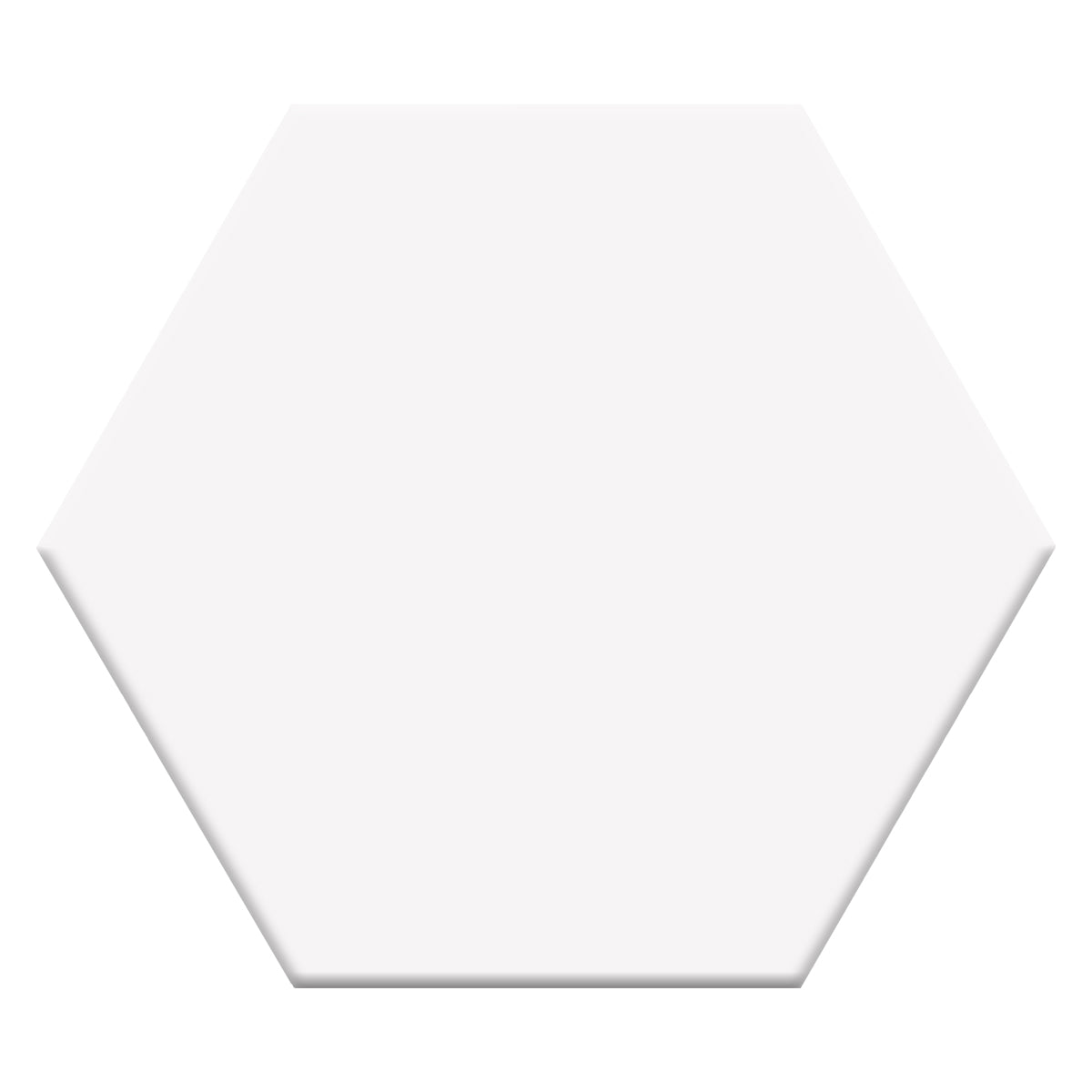 White Hexagon 8”