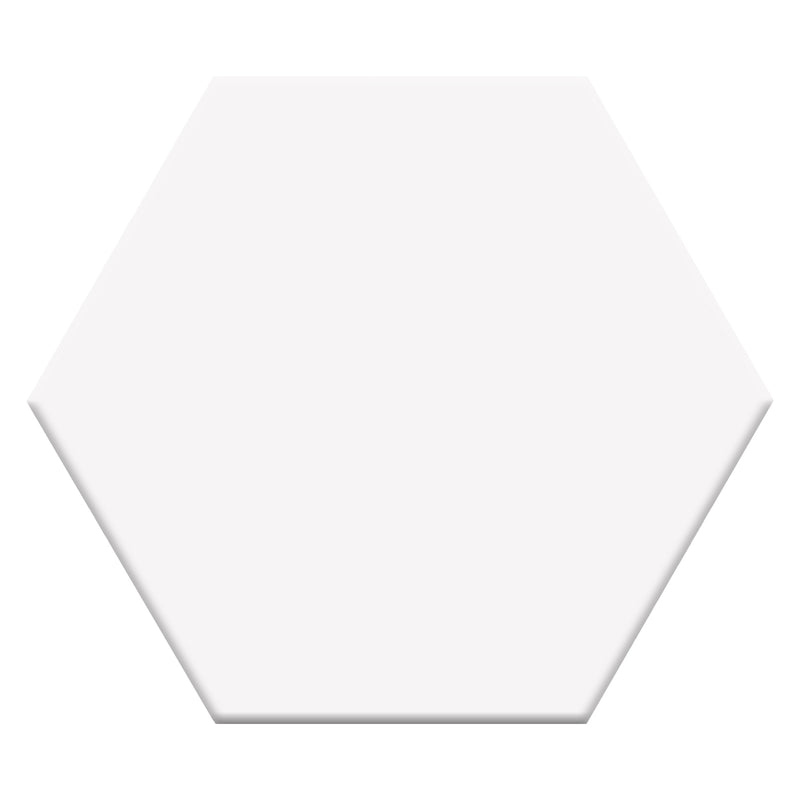 White Hexagon 8”